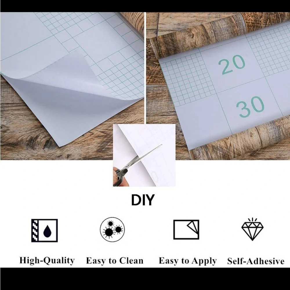 Wood Plank Wallpaper Peel & Stick Self Adhesive Removable Shiplap Distressed 1 R